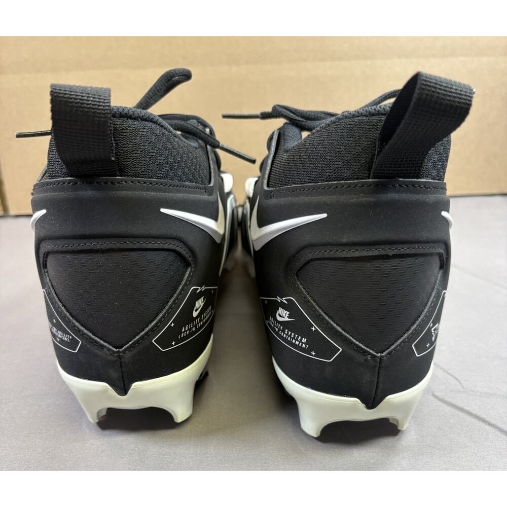 Nike Alpha Menace Pro 3 Football Cleats Size 12 Black White CT6649-001 NEW W/BOX - Picture 5 of 7
